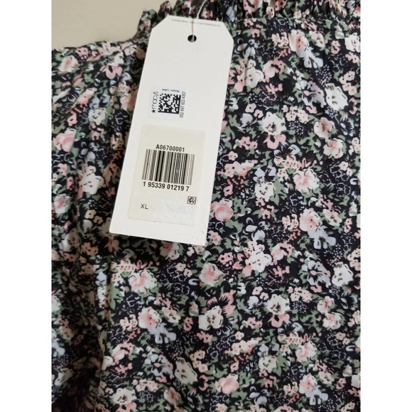 Levi's Women's Shirt Crop Tops Puff Sleeve Square Neck Size X Large Gree… - Picture 7 of 11